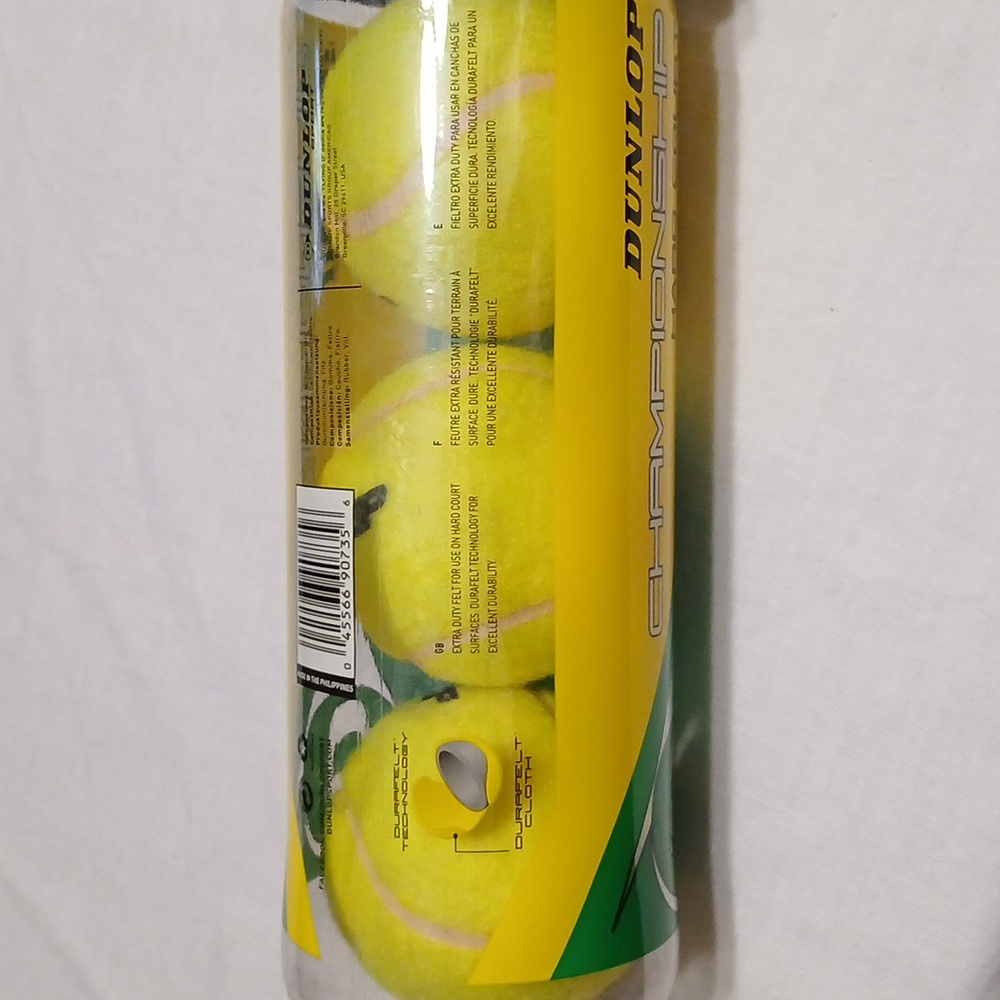 Dunlop Championship Hard Court Tennis Balls - Vibrant Yellow